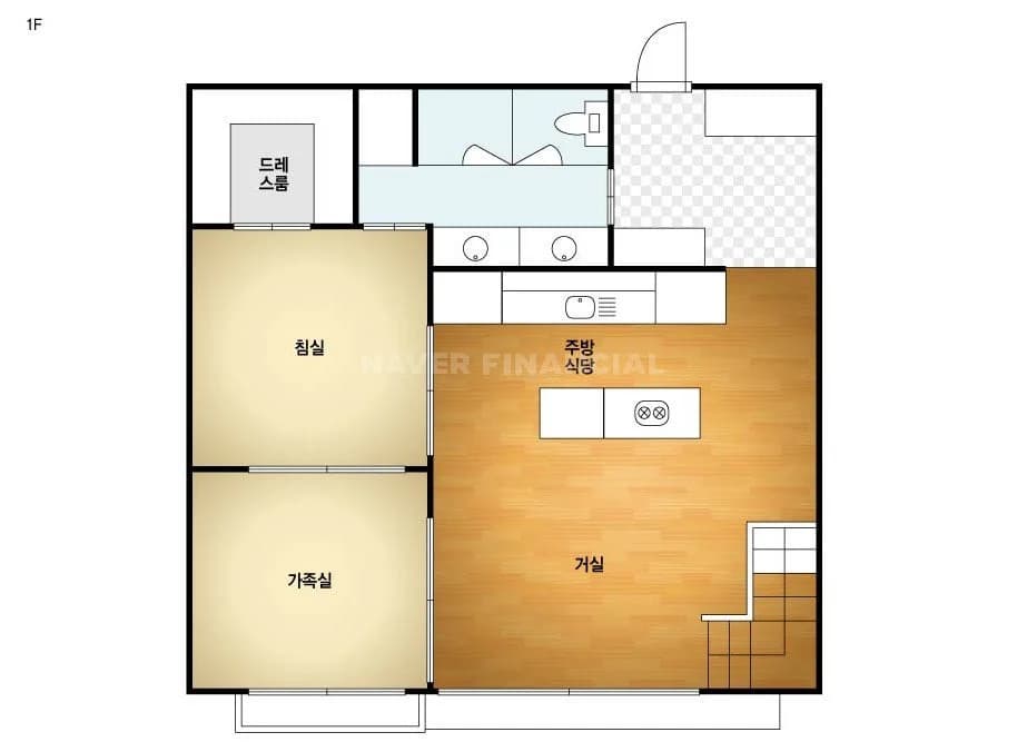 강남역 초호화 펜트하우스 2룸 2화장실 단기임대 floor plan 1